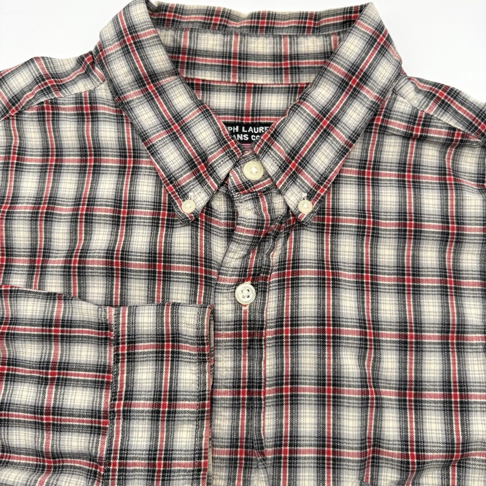 Ralph Lauren Jeans CO Men's Long Sleeve Multicolor Button Down‎ M Check Cotton